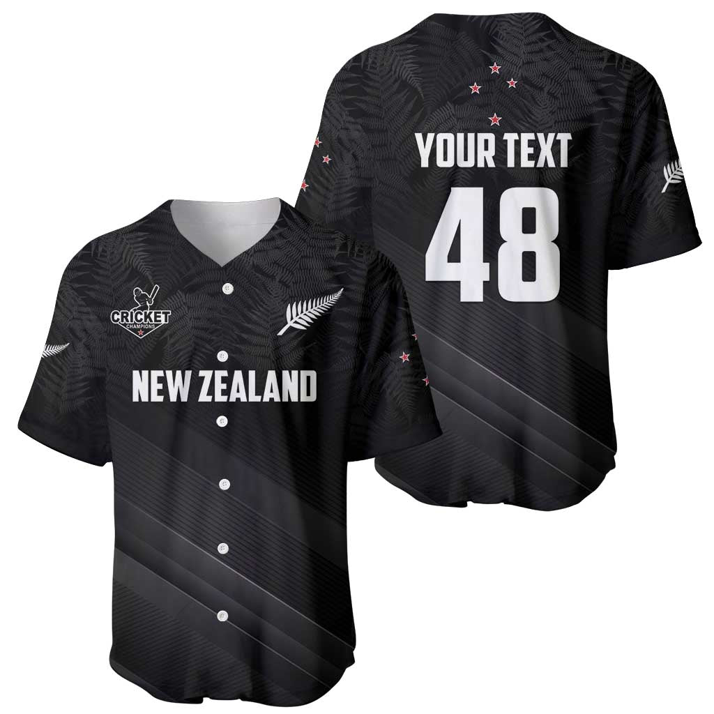 Custom New Zealand Cricket Baseball Jersey Aotearoa Black Cap Come On LT01 - Polynesian Pride