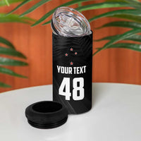 Custom New Zealand Cricket 4 in 1 Can Cooler Tumbler Aotearoa Black Cap Come On LT01 - Polynesian Pride