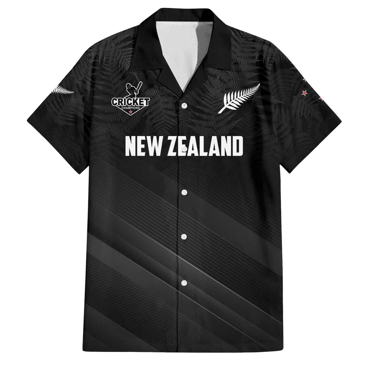 Custom New Zealand Cricket Family Matching Off The Shoulder Long Sleeve Dress and Hawaiian Shirt Aotearoa Black Cap Come On