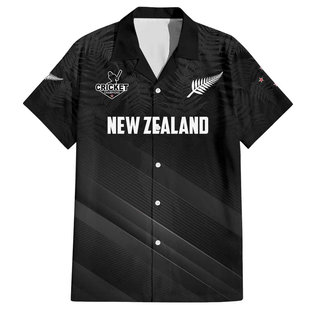 Custom New Zealand Cricket Family Matching Short Sleeve Bodycon Dress and Hawaiian Shirt Aotearoa Black Cap Come On LT01 Dad's Shirt - Short Sleeve Black - Polynesian Pride