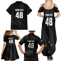 Custom New Zealand Cricket Family Matching Summer Maxi Dress and Hawaiian Shirt Aotearoa Black Cap Come On LT01 - Polynesian Pride