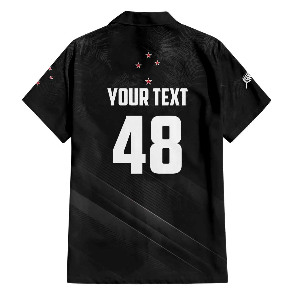 Custom New Zealand Cricket Hawaiian Shirt Aotearoa Black Cap Come On