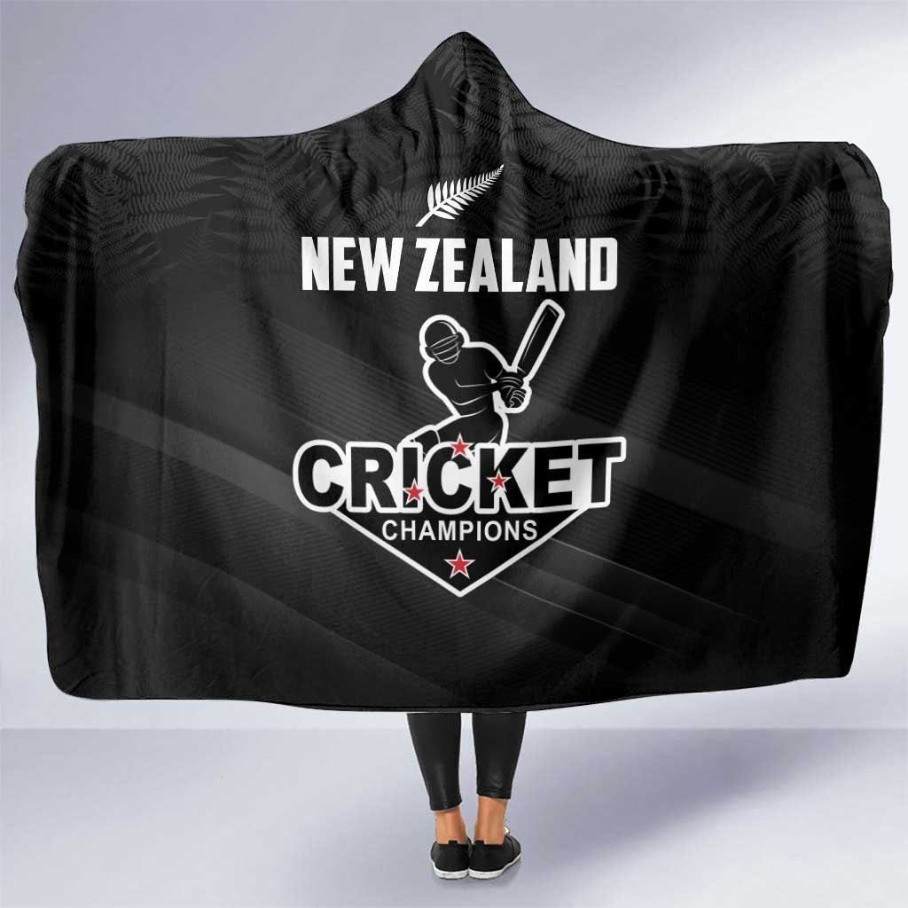 New Zealand Cricket Hooded Blanket Aotearoa Black Cap Come On