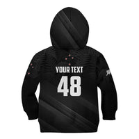 Custom New Zealand Cricket Kid Hoodie Aotearoa Black Cap Come On