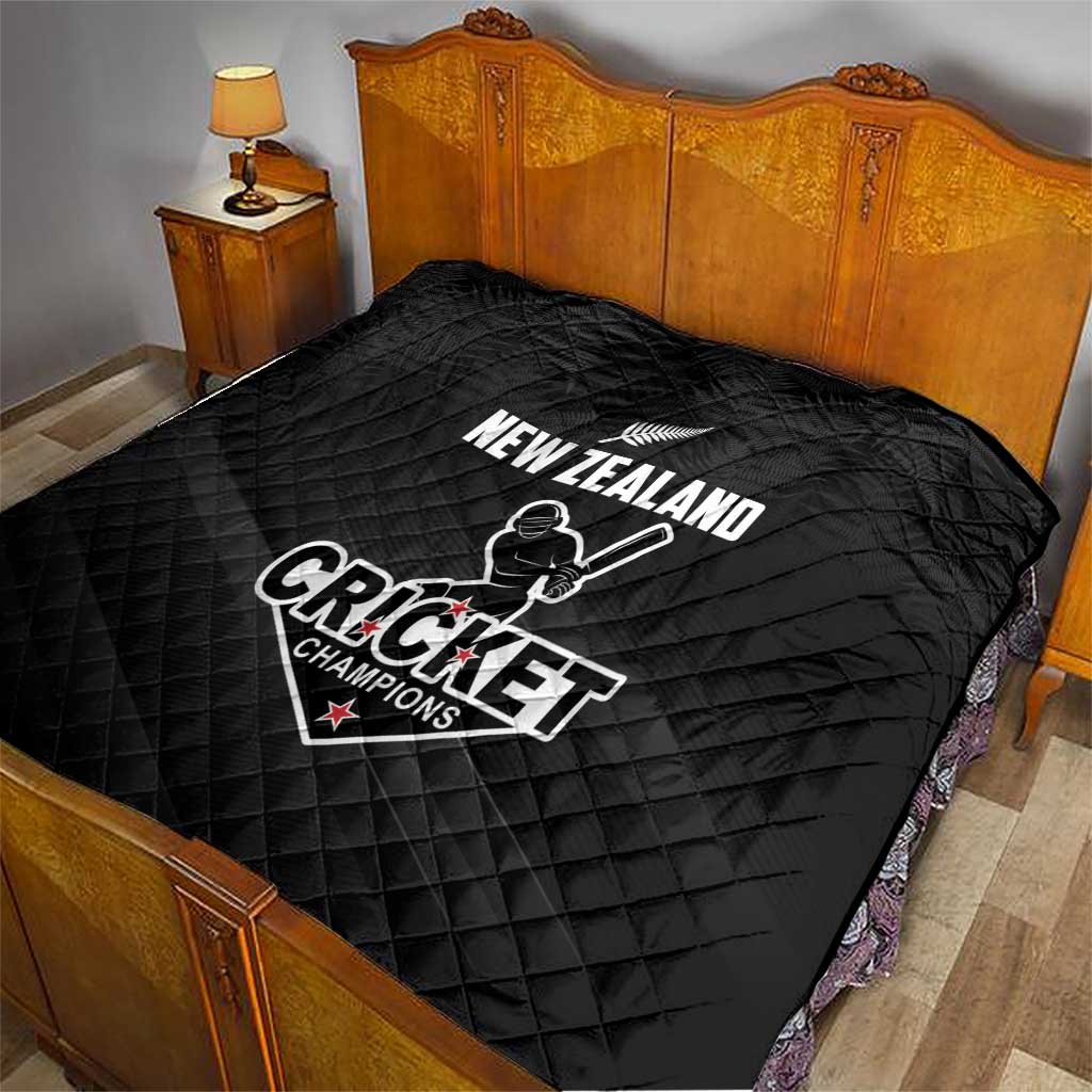 New Zealand Cricket Quilt Aotearoa Black Cap Come On LT01 - Polynesian Pride