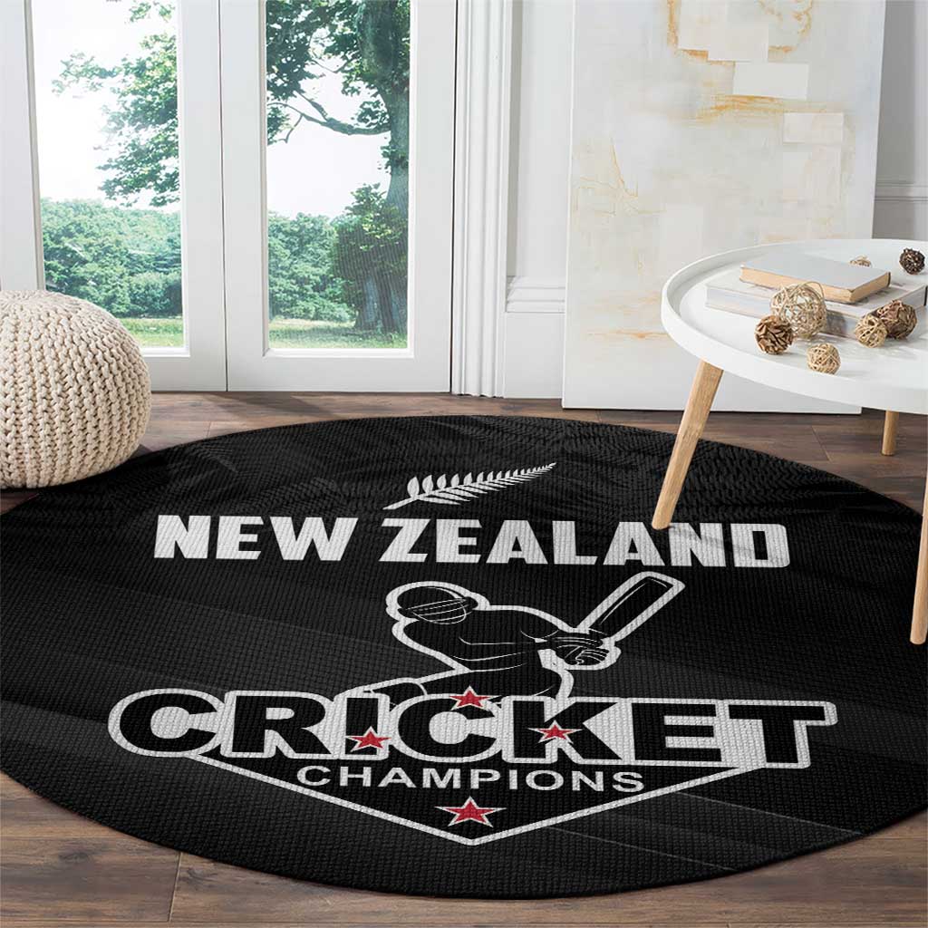 New Zealand Cricket Round Carpet Aotearoa Black Cap Come On