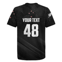 Custom New Zealand Cricket Rugby Jersey Aotearoa Black Cap Come On