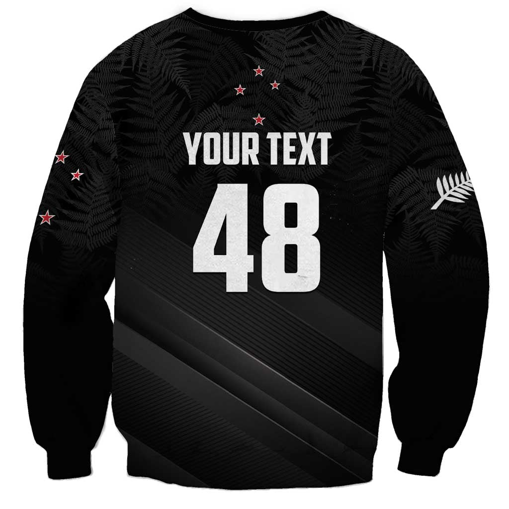 Custom New Zealand Cricket Sweatshirt Aotearoa Black Cap Come On LT01 - Polynesian Pride