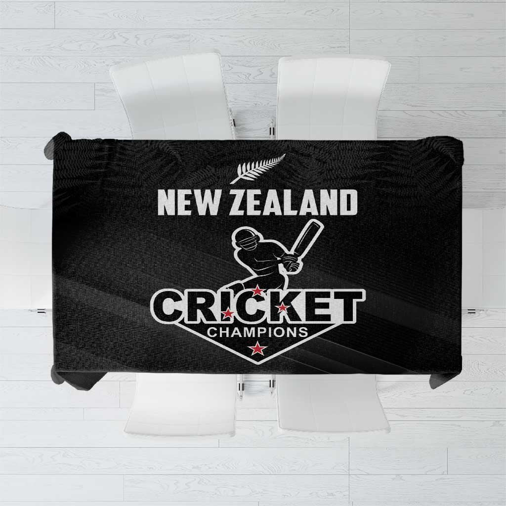 New Zealand Cricket Tablecloth Aotearoa Black Cap Come On LT01 Black - Polynesian Pride