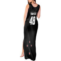 Custom New Zealand Cricket Tank Maxi Dress Aotearoa Black Cap Come On