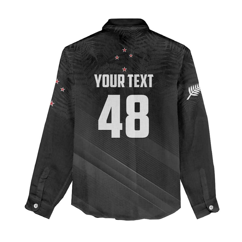 Custom New Zealand Cricket Women Casual Shirt Aotearoa Black Cap Come On LT01 - Polynesian Pride