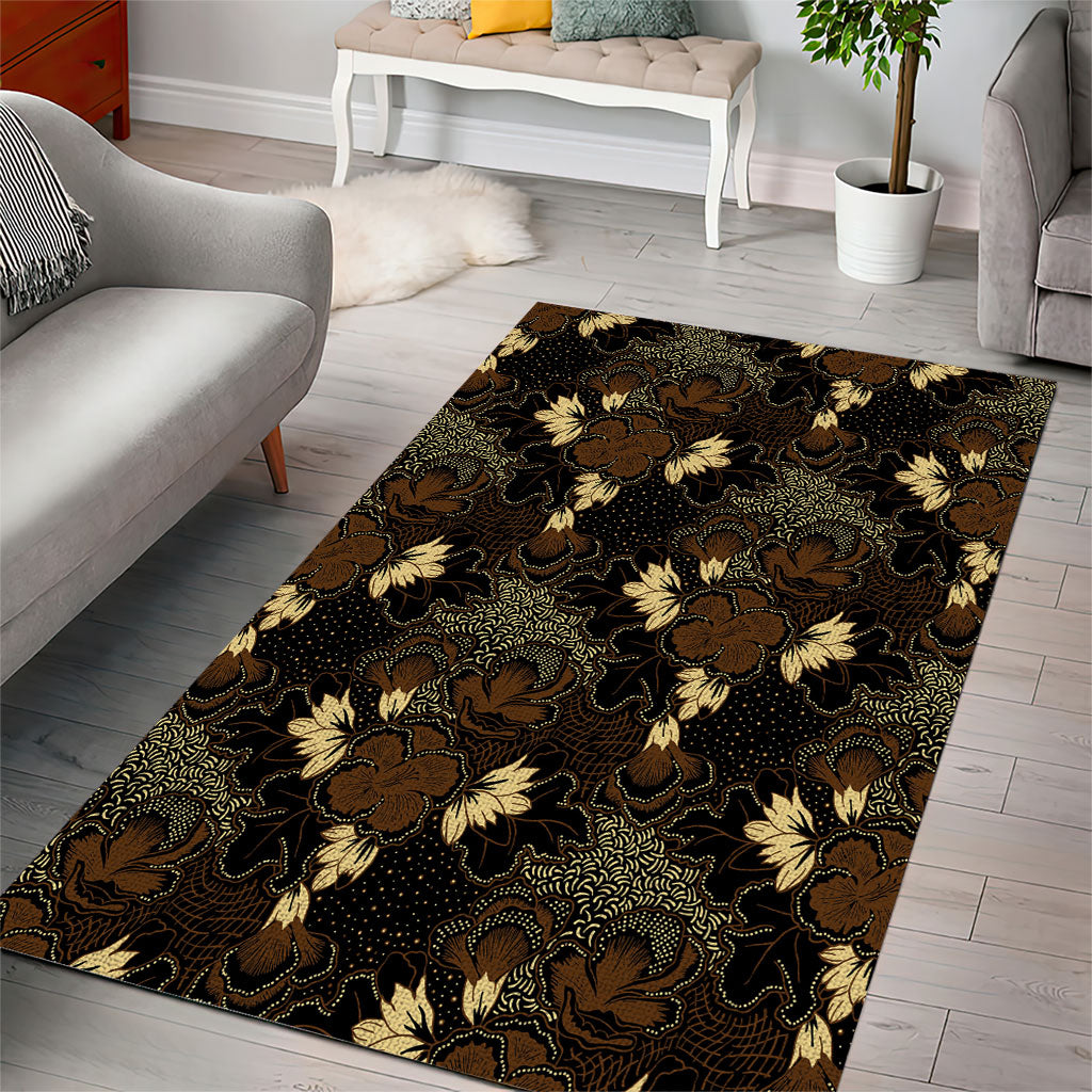 Javanese Batik Semen Area Rug Indonesian Traditional Pattern