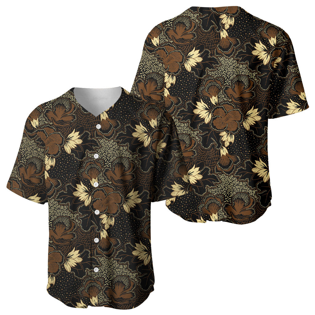 Javanese Batik Semen Baseball Jersey Indonesian Traditional Pattern