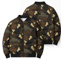 Javanese Batik Semen Bomber Puffer Jacket Indonesian Traditional Pattern