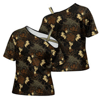 Javanese Batik Semen Cross Shoulder Shirt Indonesian Traditional Pattern