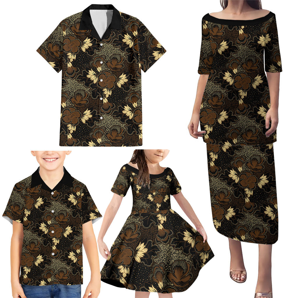 Javanese Batik Semen Family Matching Puletasi and Hawaiian Shirt Indonesian Traditional Pattern LT01 - Polynesian Pride