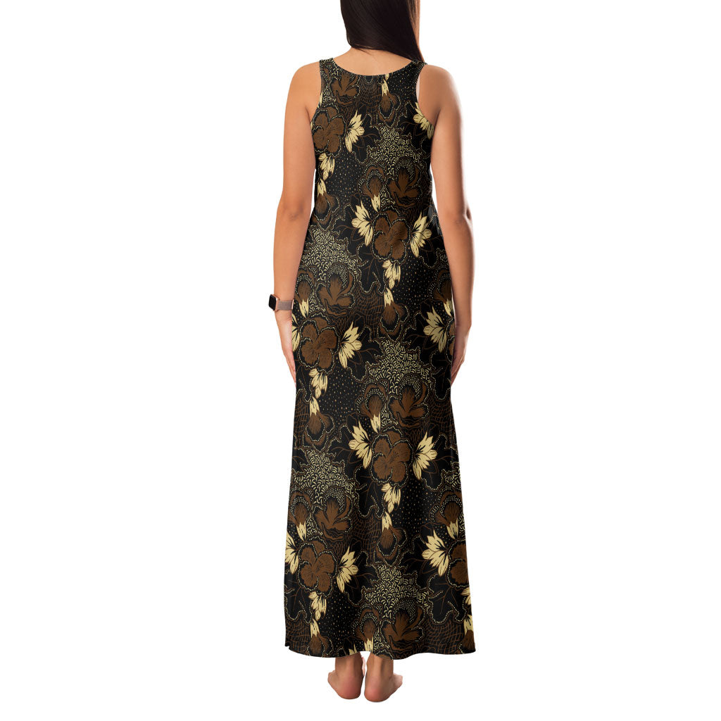 Javanese Batik Semen Family Matching Tank Maxi Dress and Hawaiian Shirt Indonesian Traditional Pattern LT01 - Polynesian Pride