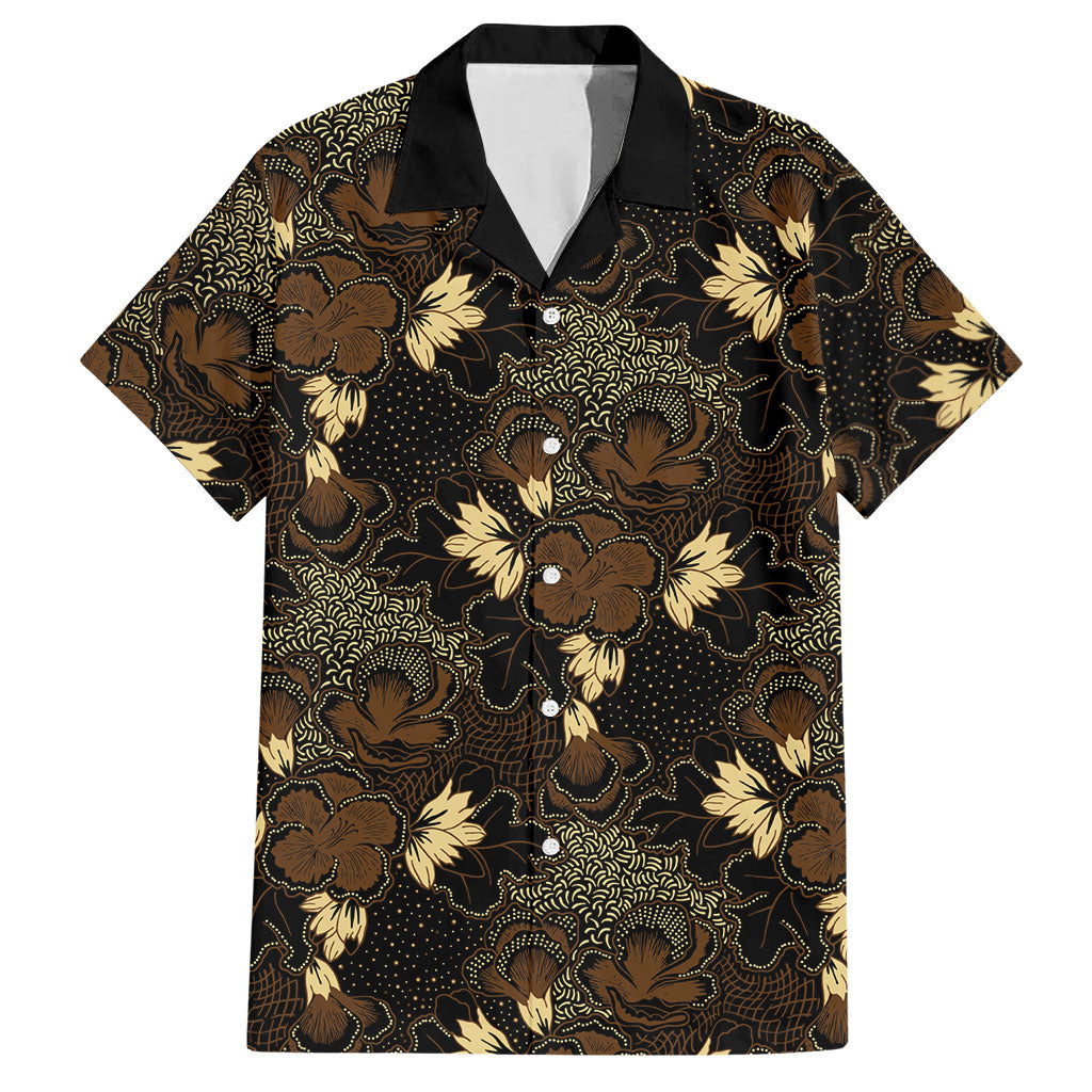 Javanese Batik Semen Hawaiian Shirt Indonesian Traditional Pattern LT01 Black - Polynesian Pride