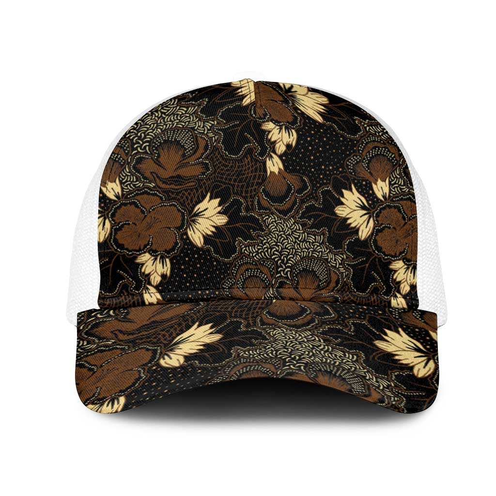 Javanese Batik Semen Mesh Trucker Cap Indonesian Traditional Pattern