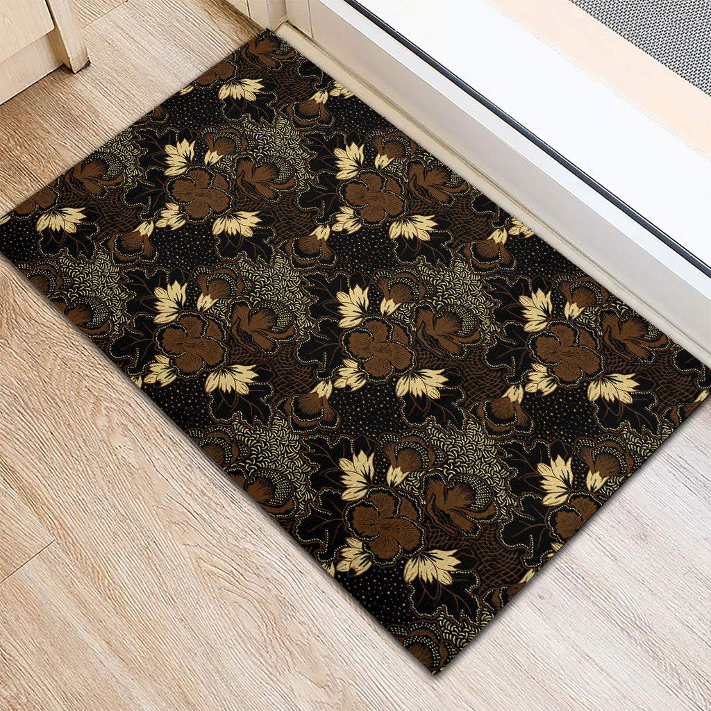 Javanese Batik Semen Rubber Doormat Indonesian Traditional Pattern