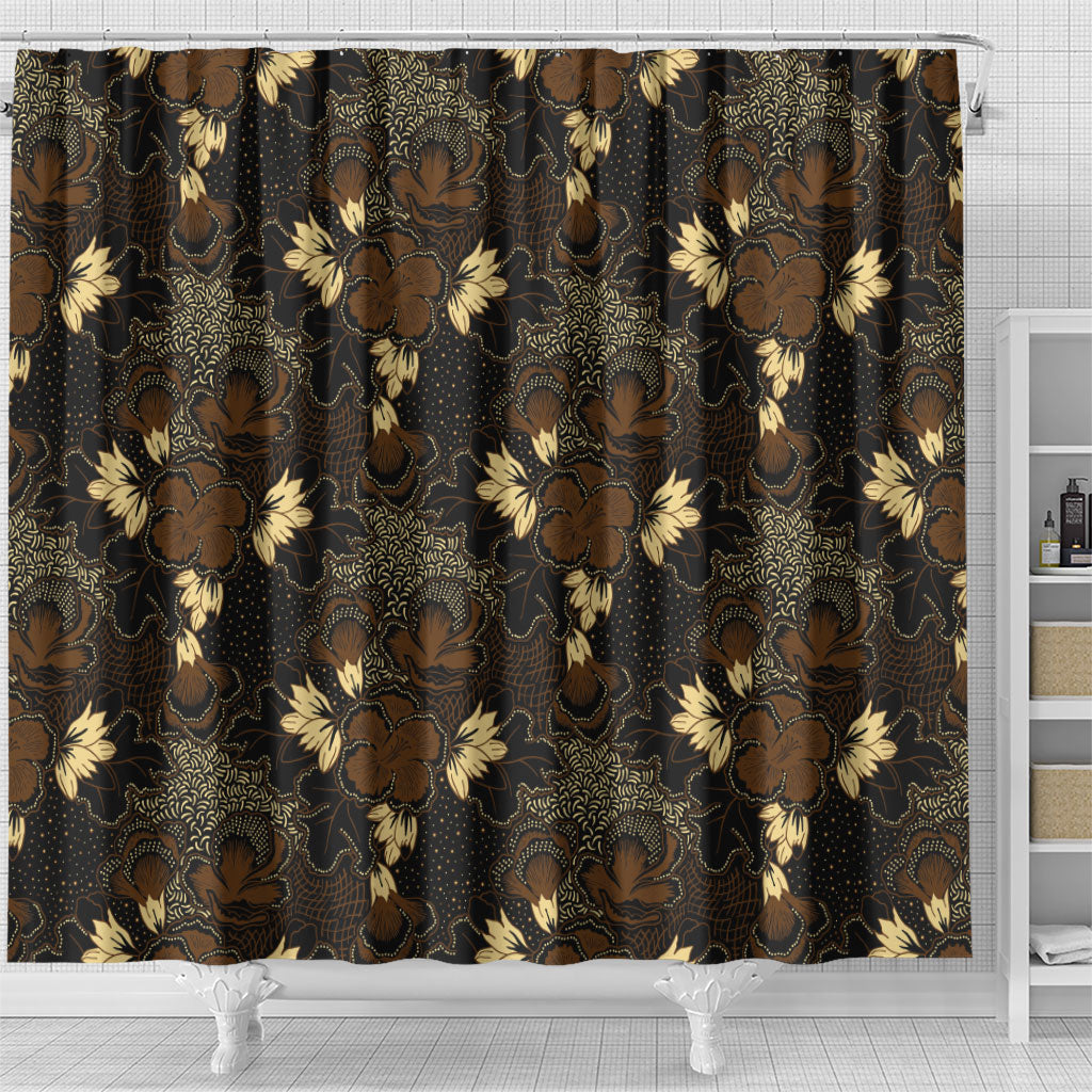 Javanese Batik Semen Shower Curtain Indonesian Traditional Pattern