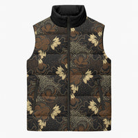 Javanese Batik Semen Sleeveless Puffer Jacket Indonesian Traditional Pattern
