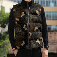 Javanese Batik Semen Sleeveless Puffer Jacket Indonesian Traditional Pattern