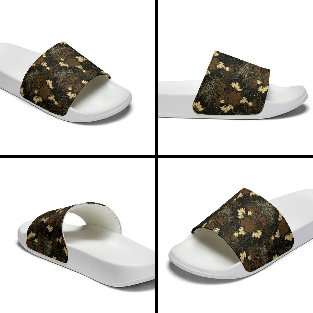 Javanese Batik Semen Slide Sandals Indonesian Traditional Pattern