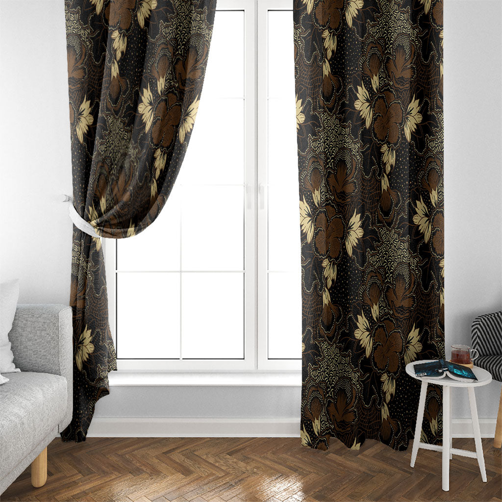 Javanese Batik Semen Window Curtain Indonesian Traditional Pattern