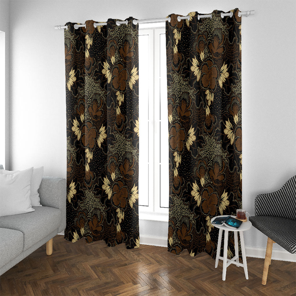 Javanese Batik Semen Window Curtain Indonesian Traditional Pattern