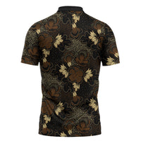 Javanese Batik Semen Zipper Polo Shirt Indonesian Traditional Pattern