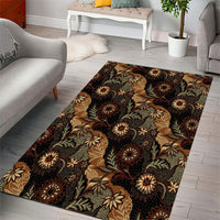 Batik Pedalaman Semen Lereng Style Area Rug Indonesian Traditional Pattern