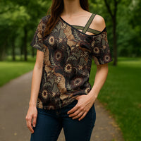 Batik Pedalaman Semen Lereng Style Cross Shoulder Shirt Indonesian Traditional Pattern