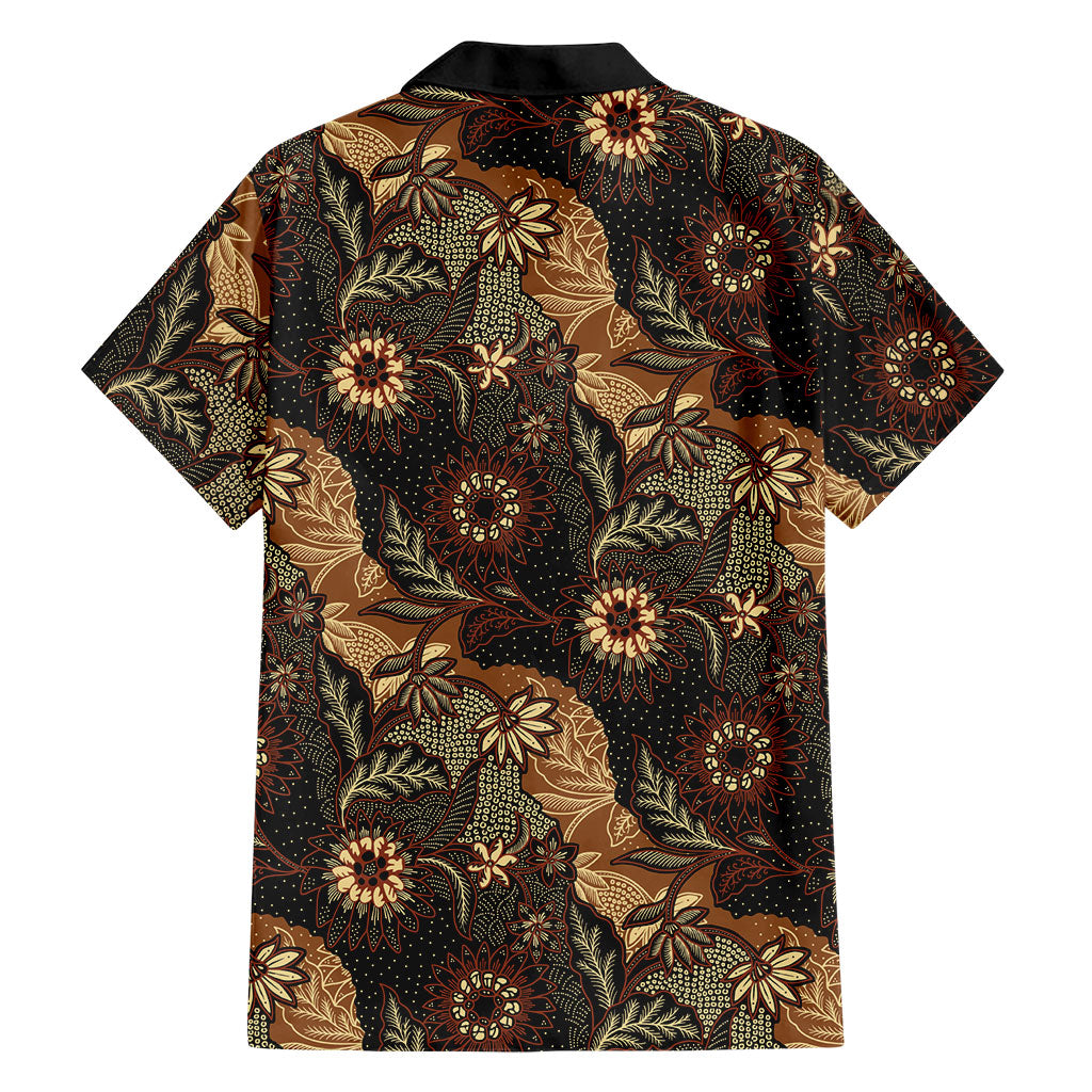 Batik Pedalaman Semen Lereng Style Family Matching Long Sleeve Bodycon Dress and Hawaiian Shirt Indonesian Traditional Pattern LT01 - Polynesian Pride