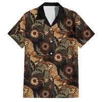 Batik Pedalaman Semen Lereng Style Family Matching Summer Maxi Dress and Hawaiian Shirt Indonesian Traditional Pattern LT01 Dad's Shirt - Short Sleeve Black - Polynesian Pride