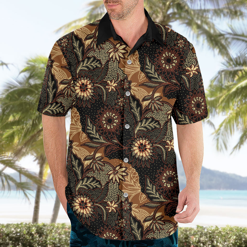 Batik Pedalaman Semen Lereng Style Hawaiian Shirt Indonesian Traditional Pattern
