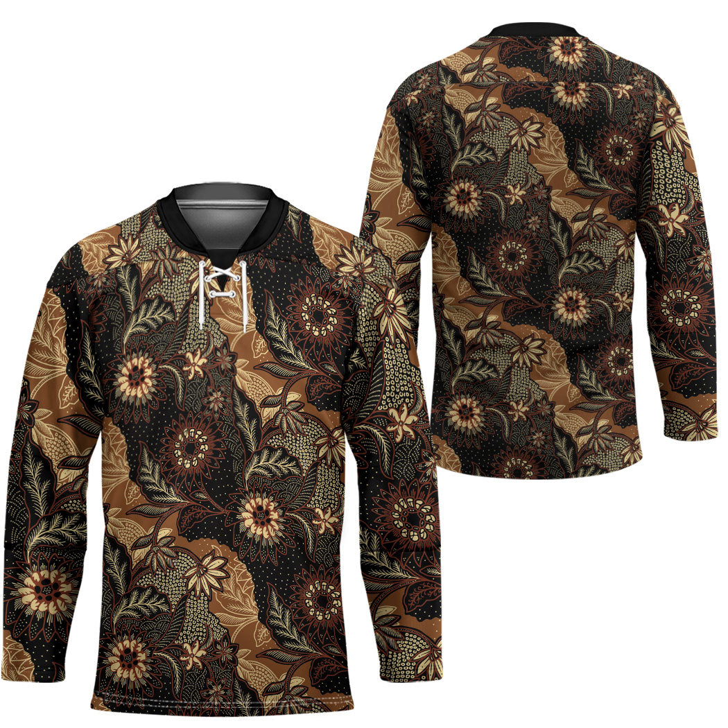 Batik Pedalaman Semen Lereng Style Hockey Jersey Indonesian Traditional Pattern