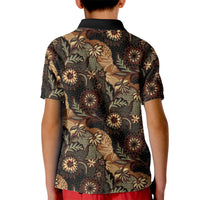 Batik Pedalaman Semen Lereng Style Kid Polo Shirt Indonesian Traditional Pattern LT01 - Polynesian Pride