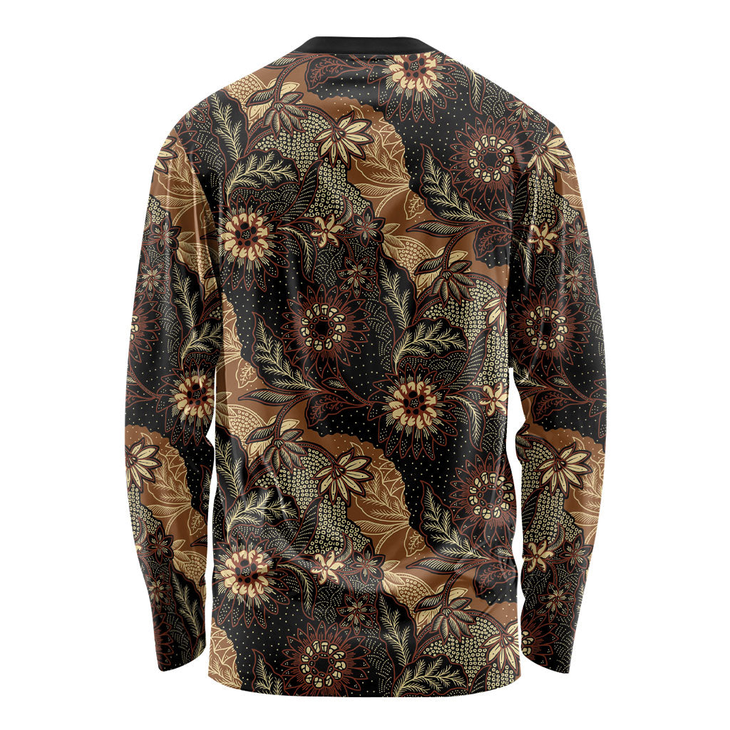Batik Pedalaman Semen Lereng Style Long Sleeve Shirt Indonesian Traditional Pattern