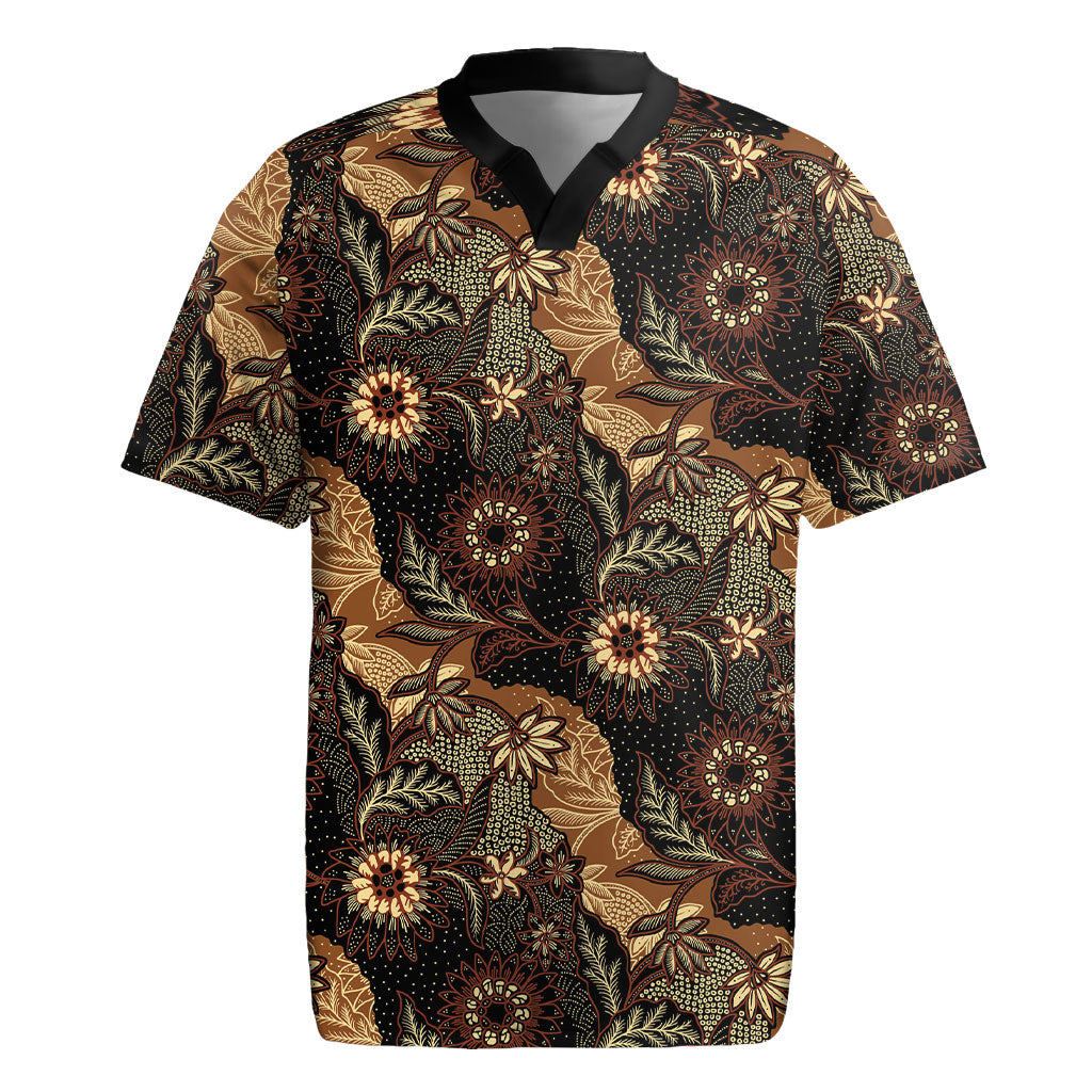 Batik Pedalaman Semen Lereng Style Rugby Jersey Indonesian Traditional Pattern