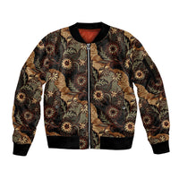 Batik Pedalaman Semen Lereng Style Sleeve Zip Bomber Jacket Indonesian Traditional Pattern