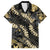 Gold Tropical Leaves Hawaii Mikioi Lei Hawaiian Shirt Luxury Stylized - Polynesian Pride