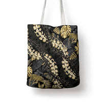 Gold Tropical Leaves Hawaii Mikioi Lei Tote Bag Luxury Stylized LT01 - Polynesian Pride