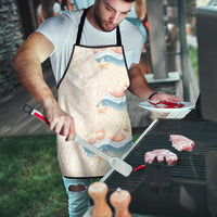 Beige Hawaii Lei Seashells Starfish Apron Sandy Sylized - Polynesian Pride