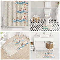 Beige Hawaii Lei Seashells Starfish Bathroom Set Sandy Sylized - Polynesian Pride