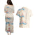 Beige Hawaii Lei Seashells Starfish Couples Matching Puletasi and Hawaiian Shirt Sandy Sylized - Polynesian Pride