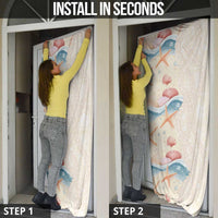 Beige Hawaii Lei Seashells Starfish Door Cover Sandy Sylized - Polynesian Pride