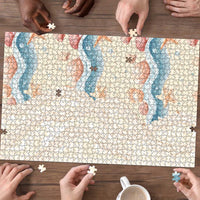 Beige Hawaii Lei Seashells Starfish Puzzle Sandy Sylized - Polynesian Pride