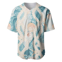 Hawaii Lei Seashells Starfish Baseball Jersey Fresh Summer Vibe LT01 Blue - Polynesian Pride