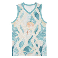 Hawaii Lei Seashells Starfish Basketball Jersey Fresh Summer Vibe - Polynesian Pride
